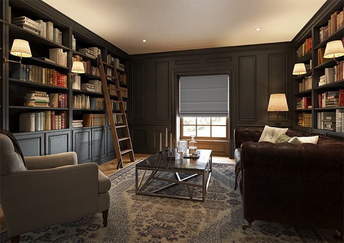 Menton, Tempered Grey - Motorised Roman Blind - Image 6